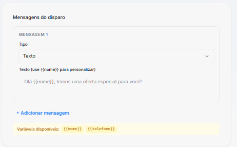 Escrever a mensagem